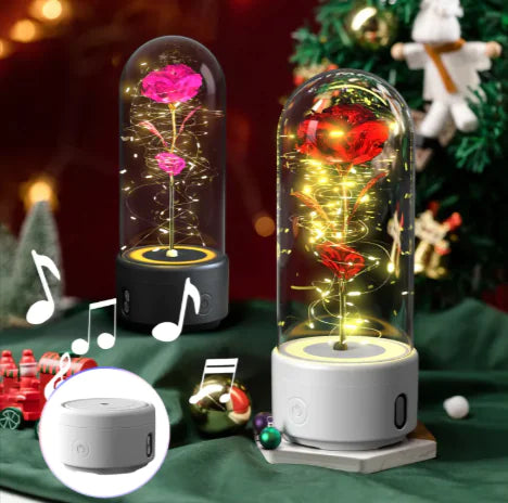 2-in-1 Rose LED Light & Bluetooth Speaker