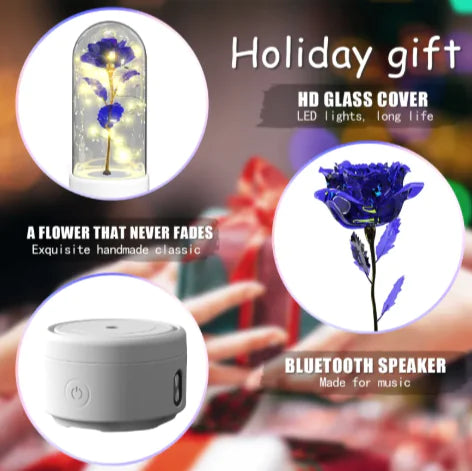 2-in-1 Rose LED Light & Bluetooth Speaker