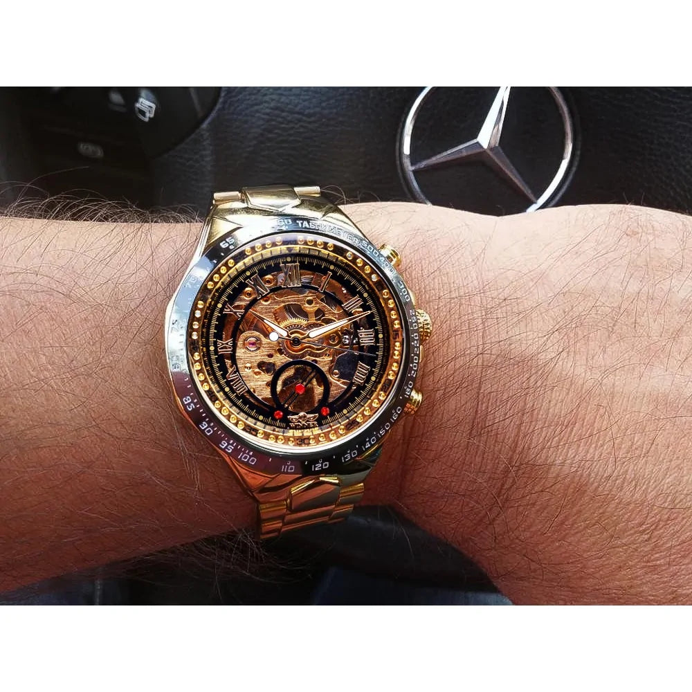 Men's Mechanical Golden Watch