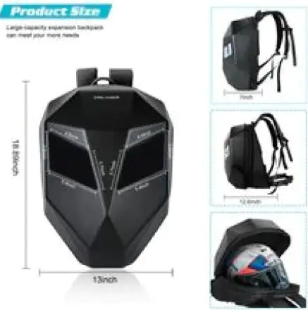 LED Backpack with Luminous Eyes Screen for Motorcycle Riders