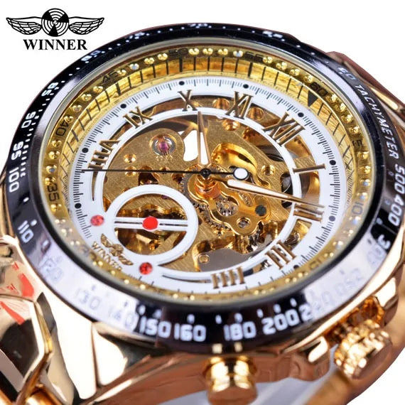 Men's Mechanical Golden Watch