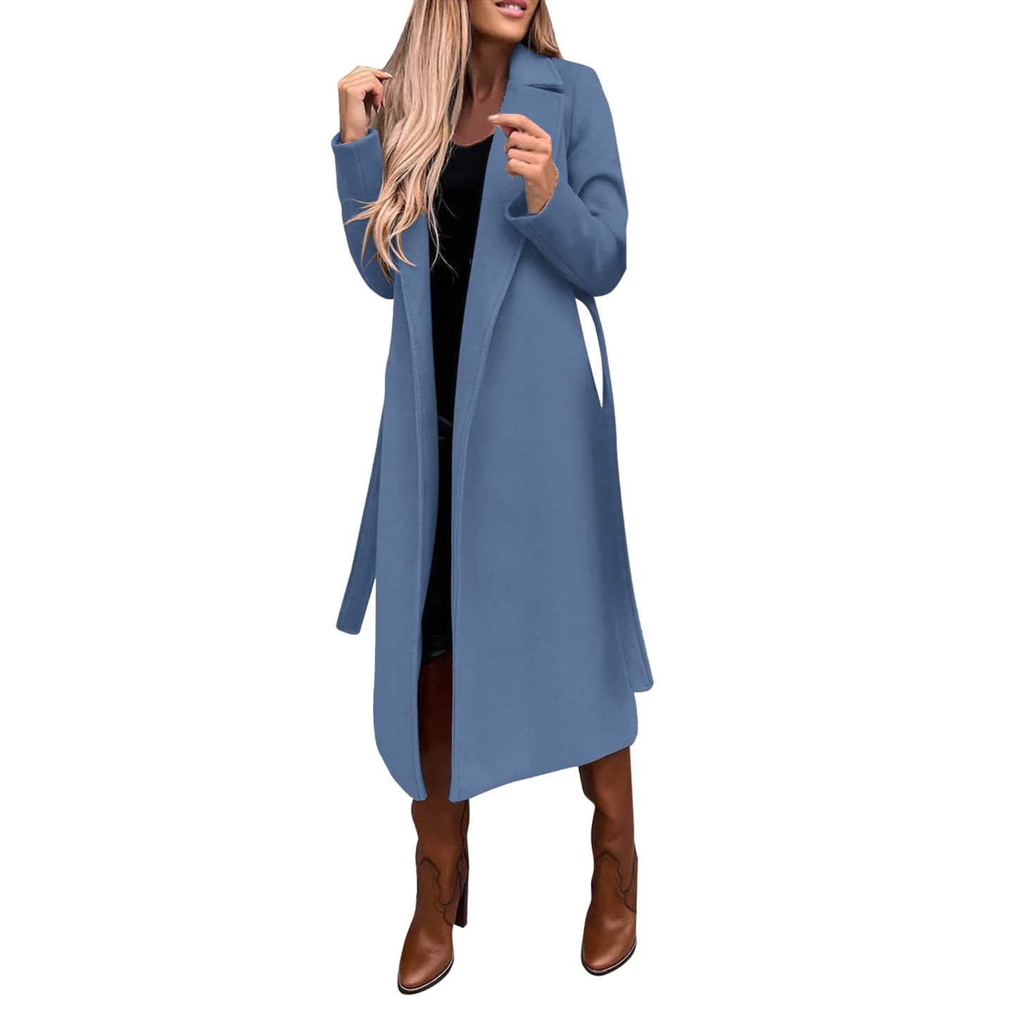 Women's Elegant Woolen Long Coat