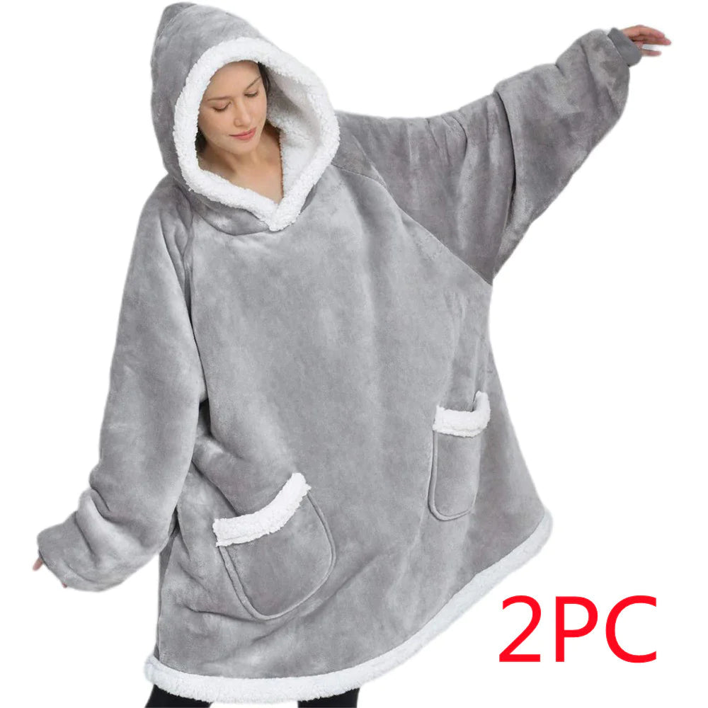 SOFT COTTEN BLEND Hoodie Blanket