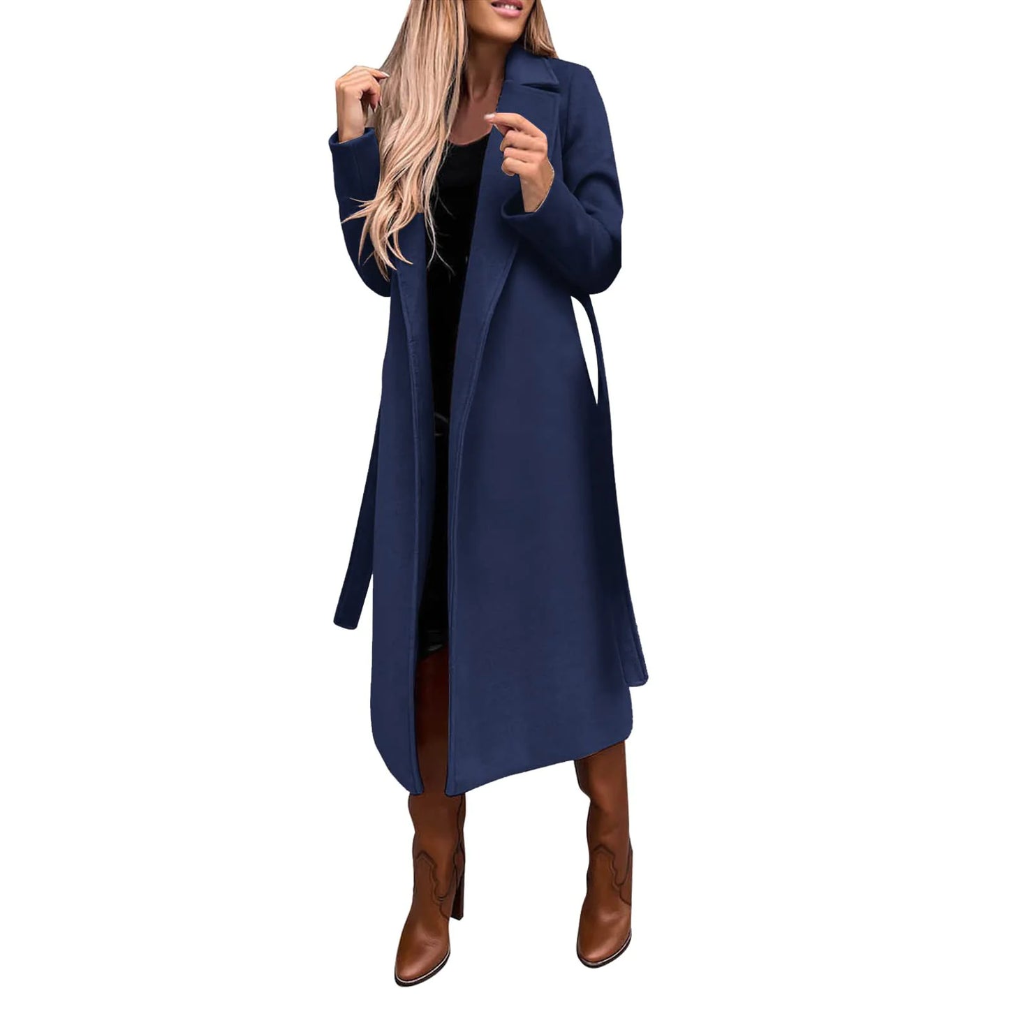 Women's Elegant Woolen Long Coat