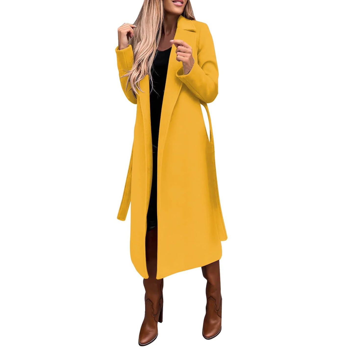 Women's Elegant Woolen Long Coat