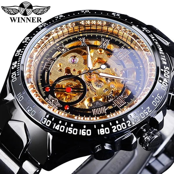 Men's Mechanical Golden Watch