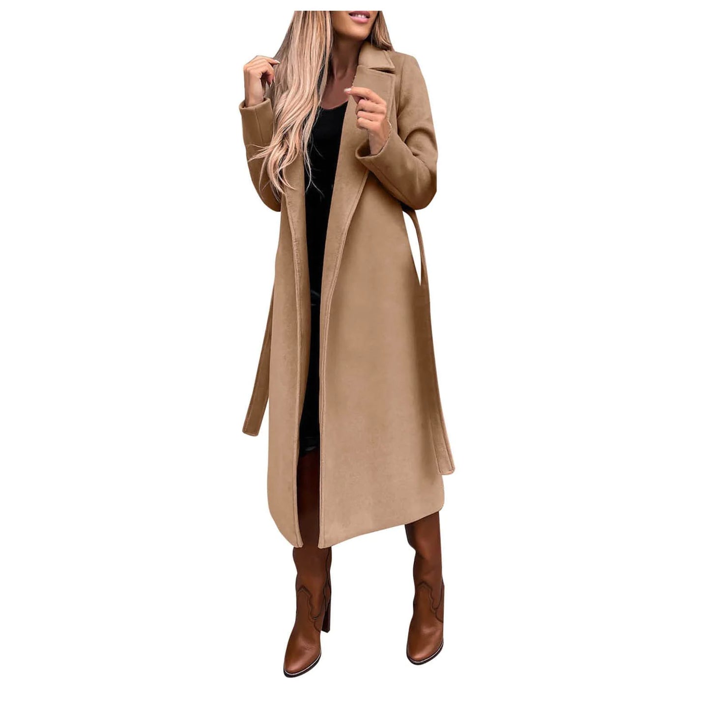 Women's Elegant Woolen Long Coat