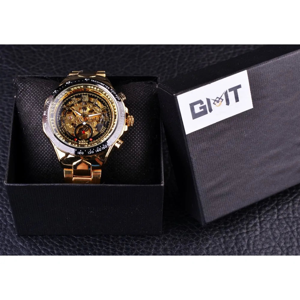 Men's Mechanical Golden Watch