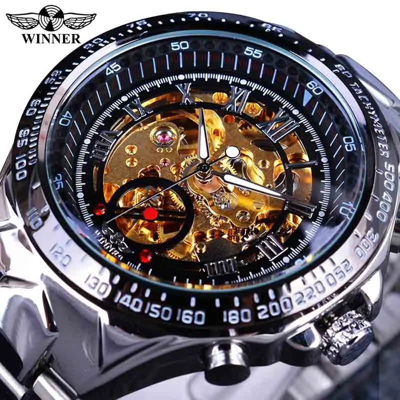 Men's Mechanical Golden Watch